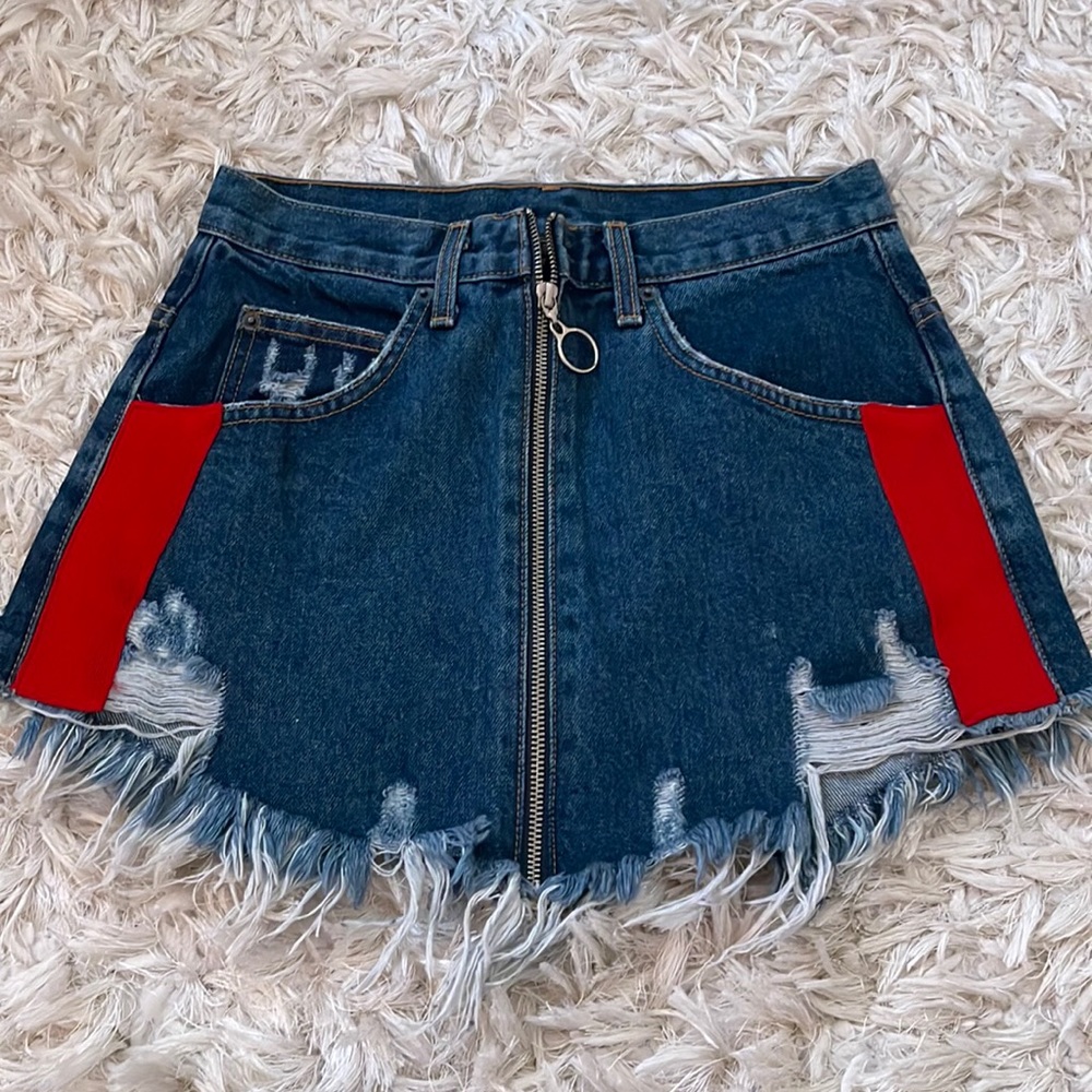 LF denim mini skirt